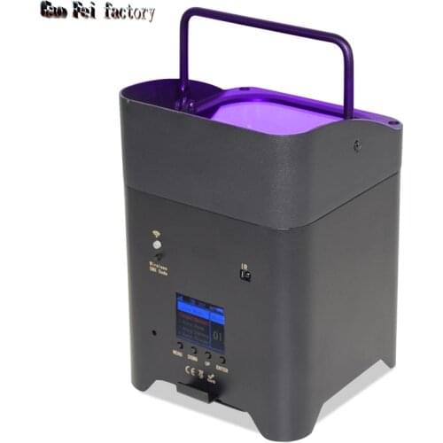 6X18W RGBW UV LED Par Can DMX Stage Lighting Equipment Outdoor Performance Landscape Lyre Wash With Charge Battery For DJ Party