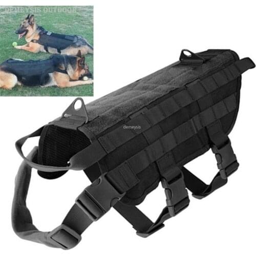 Military Army Molle Service Dog Vest Plate Carrier Tactical Equipment Airsoft Dog Vest Wargaming Cs Training Working Pet Vests