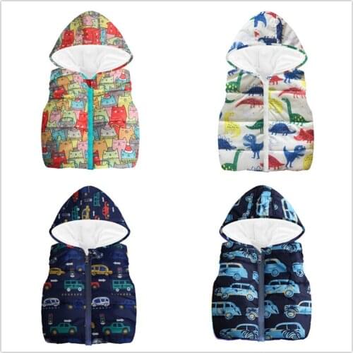 2019 Baby Boys Waistcoats Fleece Winter Children Clothing Outfits Fashion Boys Vests Outwear Clothes Kids Overcoat Hooded Jacket