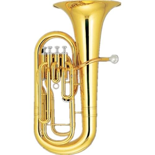 Gold lacquer Brass body Tone Bb Euphonium 4 Pistons
