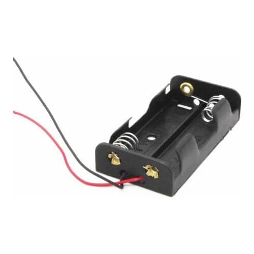 1 PCS Plastic Battery Storage Case Box Holder For2 X AA 2xAA 3V with wire leads