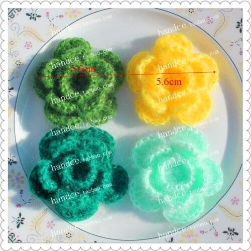 2016 new fashion 5.6cm high quality cotton crochet mini real touch wedding rose with colored petals for wedding car decoration