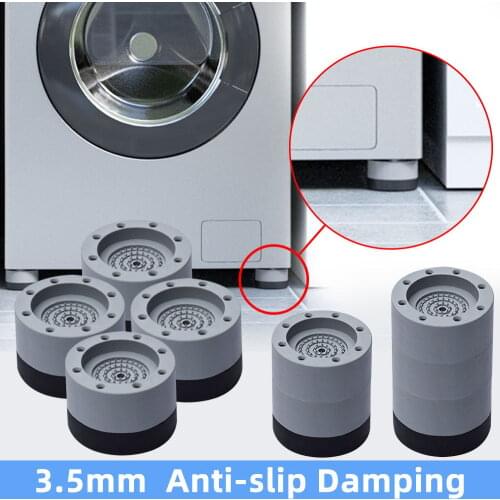 4Pcs Washing Machine Anti Vibration Feet Pads Rubber Mat Anti-Vibration Pad Dryer Universal Fixed Non-Slip Pad Increase By 3 CM