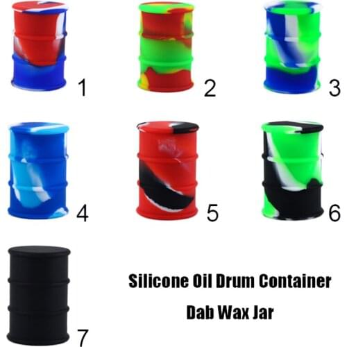 50pcs 26ml Oil drum Bho Silicone buatne slick oil container Dab wax jar storage Dabber