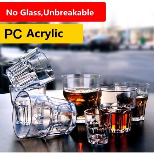 Acrylic Cups For Party Bar Plastic Unbreakable Drinking Glasses Family Stackable Juice Water Cups Set Soda Milk Beer Spirits Cup