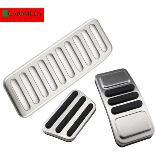 Carmilla Car Pedals for Ford Mustang 2015 - 2021 Replacement Parts AT Gas Pedal Brake Pedal Cover Footrest Pedale Pads