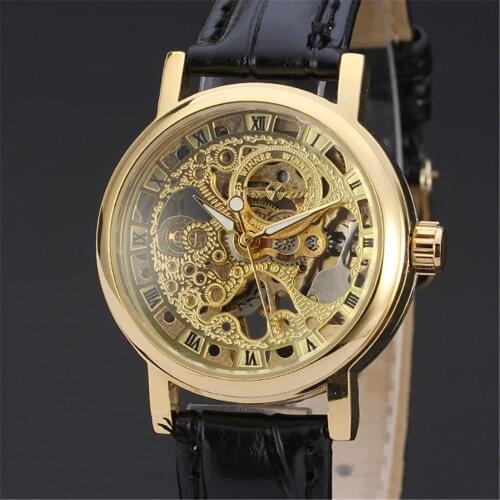 New WINNER Female Women Watch Ladies Casual Clock Hand Wind Mechanical Watches Classic Top Brand Luxury Skeleton Clocks 103