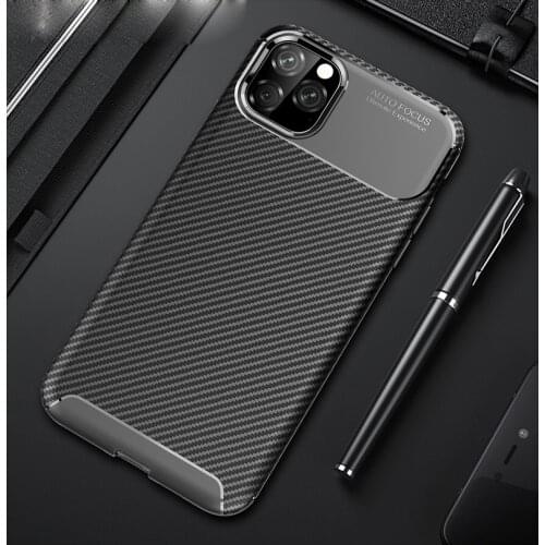 Carbon Fiber Phone Cases For iPhone 11 Pro Max 12 Cover Soft Silicone Case For iPhone XR X XS Max 11 6 6S 7 8 Plus SE 2020 Funda