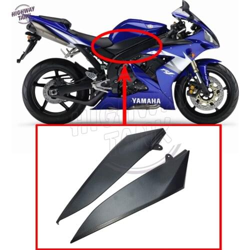 Black Motorcycle Tank Side Cover Panel Fairing Frame Trim Cowl case for YAMAHA YZF R1 YZFR1 2004 2005 2006