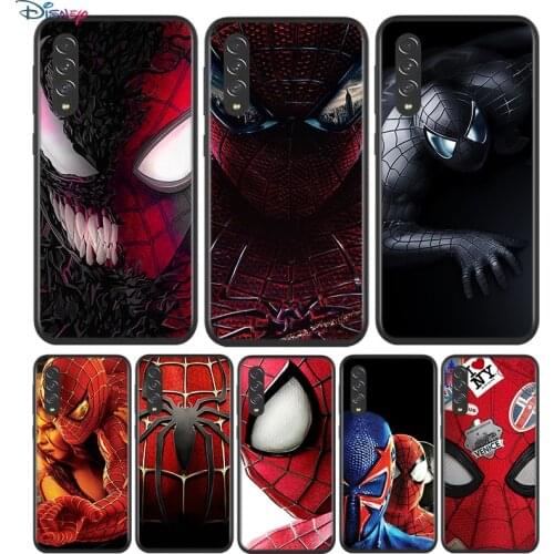 Black Soft Cool Spider-Man For Samsung Galaxy A90 A80 A70 A70S A60 A50 A40 A30 A30S A20S A20E A10 A10E Phone Case