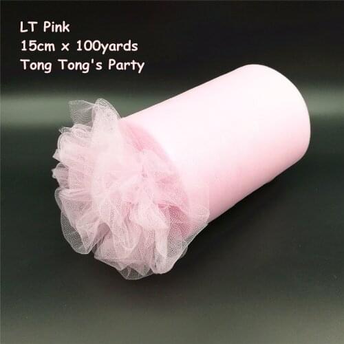 Baby Pink TULLE Roll Spool 6"x100yards Tutu Wedding decoration Gift Bow