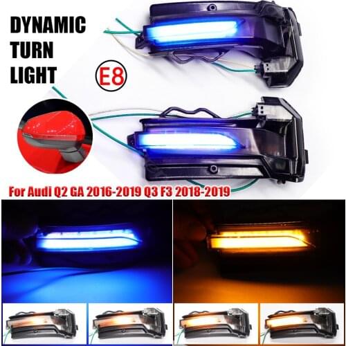 For AUDI Q2 2018 2019 2020 Q3 2019 2020 Flowing Turn Signal Light LED Side Wing Rearview Mirror Dynamic Indicator Blinker
