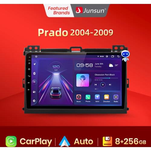 Junsun V1 2G+32G Android 10.0 DSP For Toyota Prado 120 2004-2009 Car Radio Multimedia Video Player Navigation GPS RDS 2 din dvd