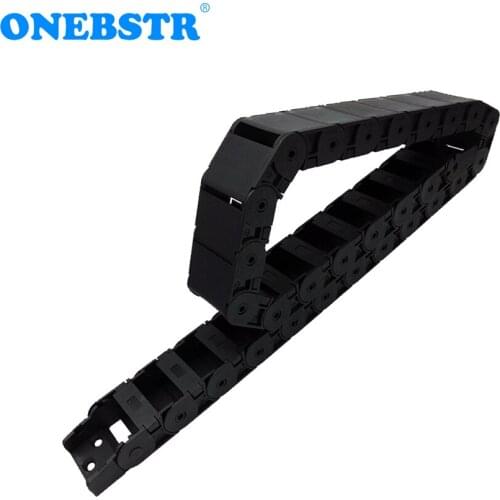 JFLO 1 Meter 18x37mm Wire Carrier Cable Drag Chain Protection Towline Semi Closed Inside Opening End Connectors Free Shipping