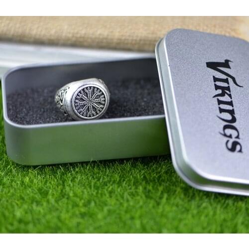 LANGHONG 1pcs Amulet Ring Viking Ring Norse Viking Dragon scales Ring Scandinavian Norse Jewelry