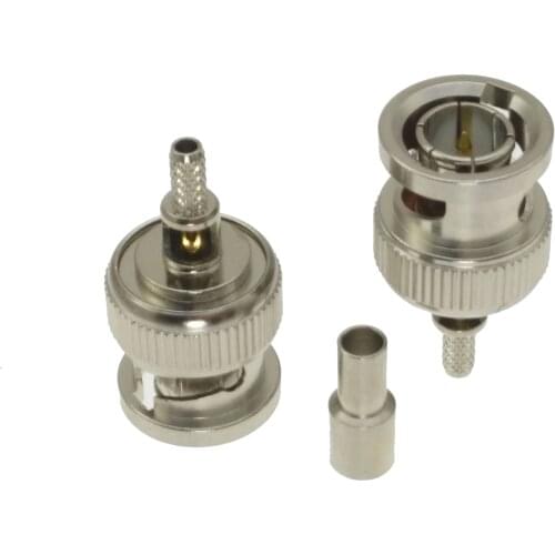 Connector BNC male plug window crimp RG174 RG316 LMR100 RG179 cable RF Coaxial 75ohm