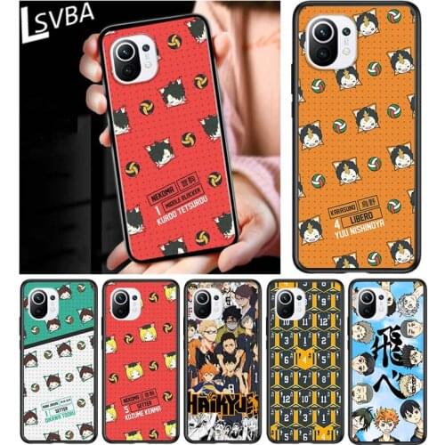 Haikyuu Karasuno for Xiaomi Mi 11 10T Note 10 Ultra 5G 9 9T SE 8 A3 A2 A1 6X Pro Play F1 Lite 5G Black Phone Case