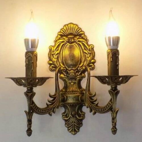 Creative European corridor bedside mirror front hotel teahouse coffee shop sconce light fashion Candle Wall lamp WF