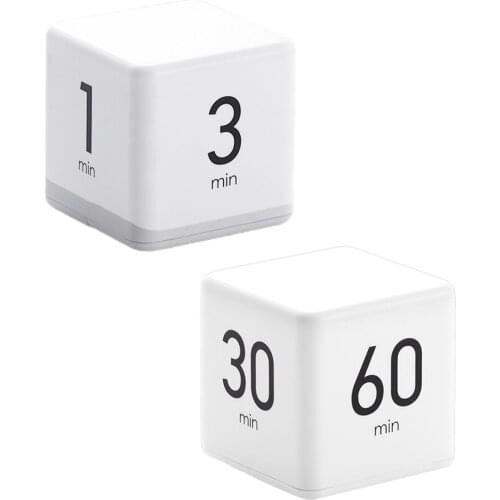 White Cube Kitchen Timer For Time Management Kids Timer Workout Timer Cooking Accessories Tools
