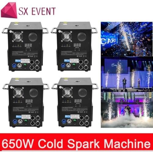650W Indoor cold firework machine dmx cold spark fountain firework machine remote for wedding stage effects sparkler