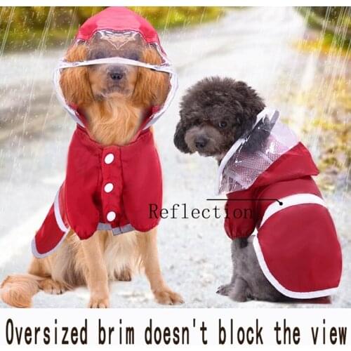 Soft Waterproof Dog Raincoat Reflective Raincoat For Dog Samoyed Impermeable Para Perro Medium Large French Bulldog Jacket