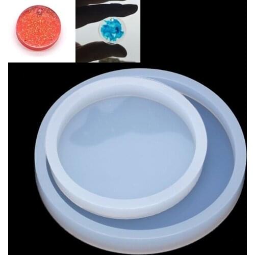 New Geometric Epoxy Resin Silicone Mold DIY Round Cup Mat Pad Handmade Crafts Making Molds Transparent Square Round Mirror Mould