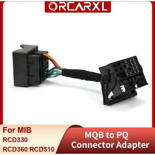ISO Upgrade MQB to PQ Converter Plug Cable Adapter for VW 2003-2015 Install MIB Radio RCD360 RCD330 RCD330G PLUS