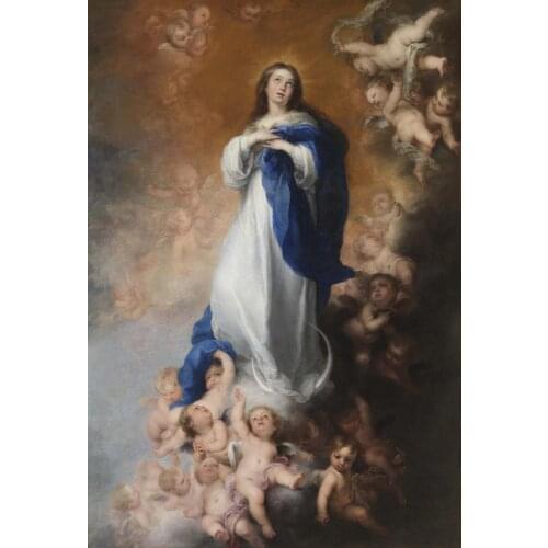 Wholesale painting # HOME WALL GOOD ART TOP religion ART Madonna The Immaculate Conception PRINT ART painting on canvas