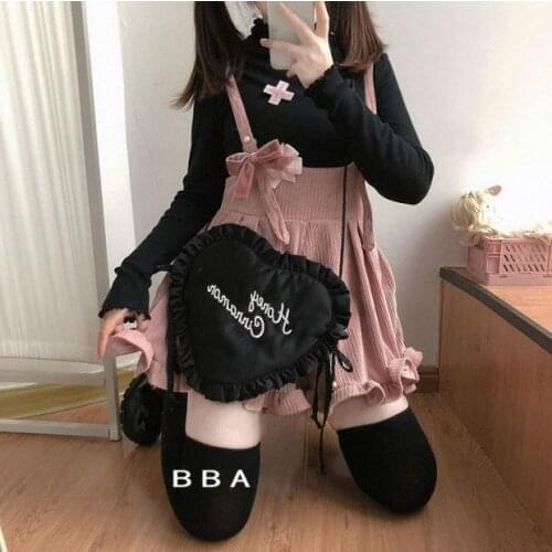 Ruffles Loose Spring Korean Style Playsuits Kawaii Harajuku Leisure Soft Female Rompers Solid Corduroy Playsuits Overalls