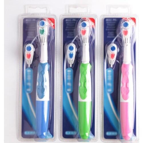 1 set Professional Oral Care Electric Toothbrush Revolving Brush Nylon Bristles Rechargeable Teeth Brush With 2 Brush Heads