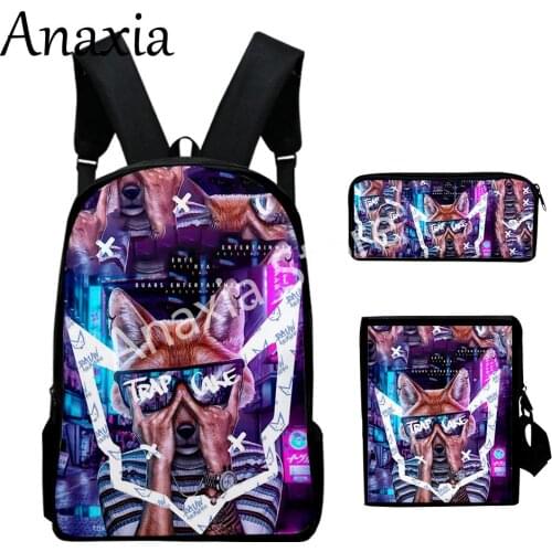 Ranw alejandro merch backpack set 3 pieces lightweight youth school bag 3D printing messenger bag pencil case