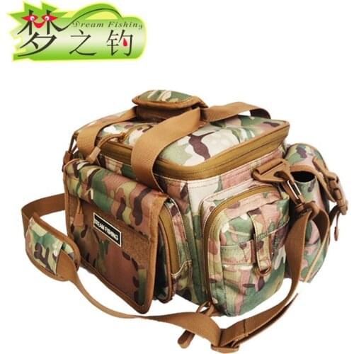 Dream Fishing Waterproof Fishing Bag 28x20x17cm 2000D Nylon Fishing Lure Tools Storage Fishing Rod Reel Bag Bolsa Pesca