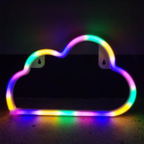 LED Cloud Neon Light Sign Night Lamp Wall Art Decorative Room Party Decor Children Gift Bedroom Bedside LED Night Light Lamp
