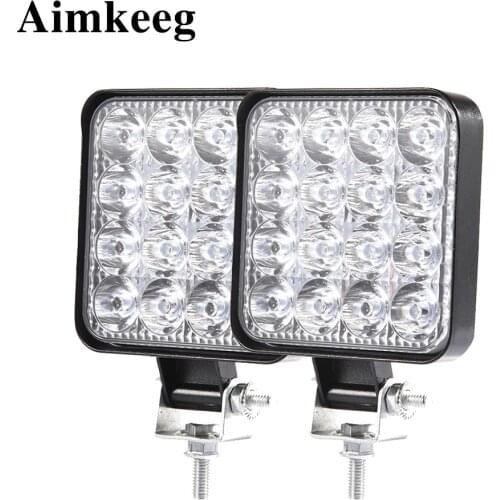 LED Light Flood Light Waterproof Work Light 48W LED Spotlight Fog Light IP68 Truck Sea Fishing Modified Light