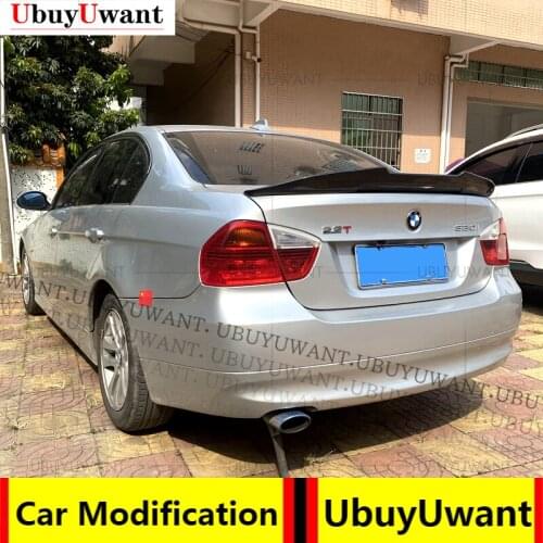 UBUYUWANT For BMW E90 Spoiler E90 Carbon Fiber/FRP 318i 320i 325i 330i E90 Rear Wing PSM 2005-2011