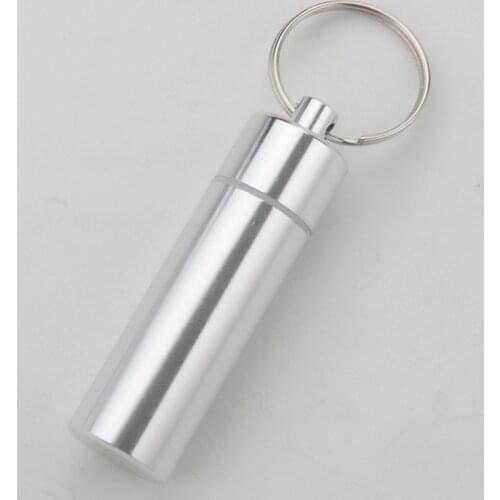 Waterproof Aluminum Alloy Toothpick Box Portable Medicine Case Capsule Container Bottle Holder Outdoor Cotton swab Case Keychain