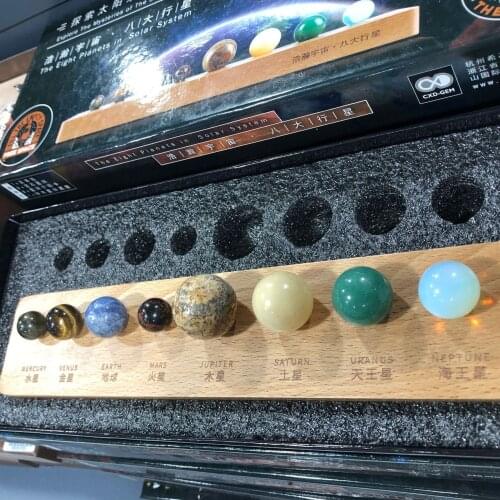 Universe Galaxy the Eight Planets in the Solar System Guardian Star Natural Stone Gifts for children