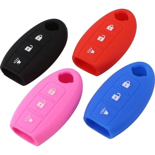 Color My Life Silica Gel Car Key Protection Cover Key Holder Case for Nissan X-trail Xtrail Rogue T32 2014 - 2020 Accessories