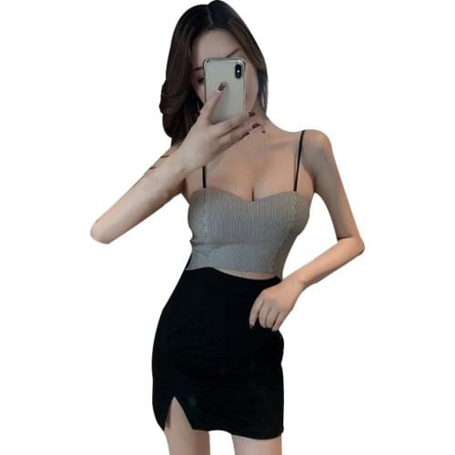 ZC3488 2021 summer new womens fashion temperament elegant low bust tight show thin sexy dress cheap wholesale