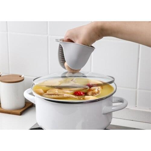 1pcs Kitchen Food Grade Silica Gel Anti-hot Gloves Bowl Plate Insulated Plate Tray Holder Baking Oven