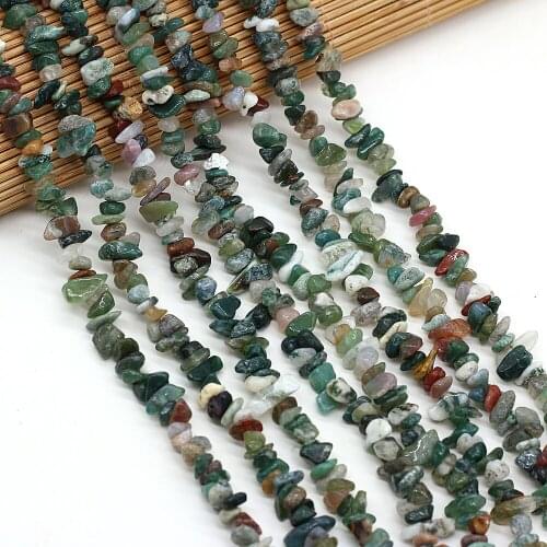 40cm Natural Gravel Stone Beads India Agates Loose Beads For Jewelry Making DIY Necklace Bracelet 3x5-4x6mm Length 40cm