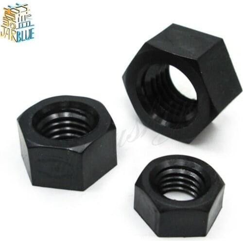 50Pcs DIN934 M2 M2.5 M3 M4 M5 M6 M8 Black Nylon Hex Nut Hexagon Plastic Nuts