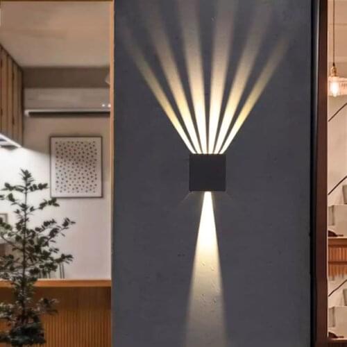 6W Modern Brief Cube Adjustable LED Wall Lamps Outdoor up down Garden Porch Wall Lights Waterproof Balcony Corridor Step Light