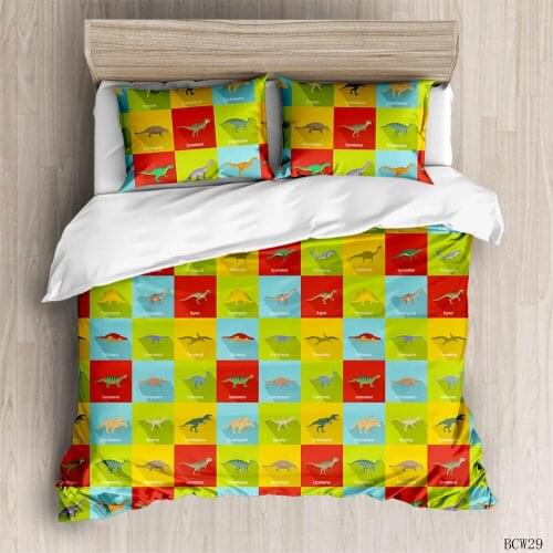 Color Dinosaurs animal Duvet Cover Sets custom Bed Linens Bedding Sets with Pillowcase king Size Bedclothes Comforter Covers