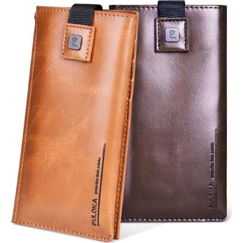 Men Cellphone Holster Case Bag Leather Purse Card Slots Wallet Phone Pouch Multifunction Handbag Sports Package Universal Cover