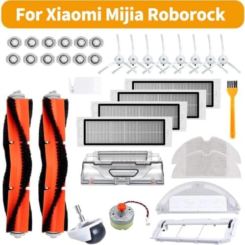 HEPA Filter Mop Rag Main Brush For Xiaomi Mijia 1S Roborock S50 S55 S5 Max S6MaxV S6 Pure Accessories Robot Vacuum Cleaner Parts