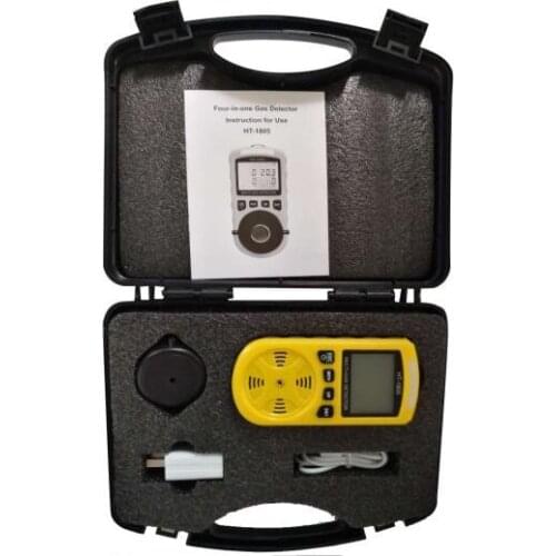 HT-1805 4 in 1 Gas Analyzer Detector Portable O2 CO H2S LEL Tester Toxic And Harmful Gas Concentration Detection