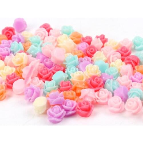 Resin Phone Party Headwear Decoration Scrapbook Craft DIY Accessories Hydrangea Flatback Cabochons 5mm 50pcs