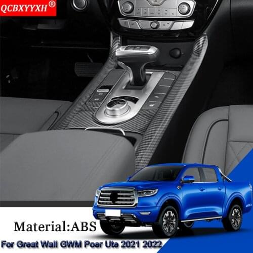 Car Interior Gear Box Decorative Frame Sequins Cover Sticker Protection Accessories For Great Wall Cannon GWM Poer Ute 2021 2022