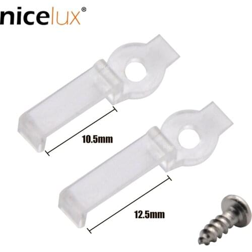 100pcs Fixing Mounting Clip Connector for 220V 5050 3528 Waterproof LED Tube Tape Light RGB LED Strip Clamp Brackets with Screw